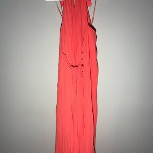 Long coral dress